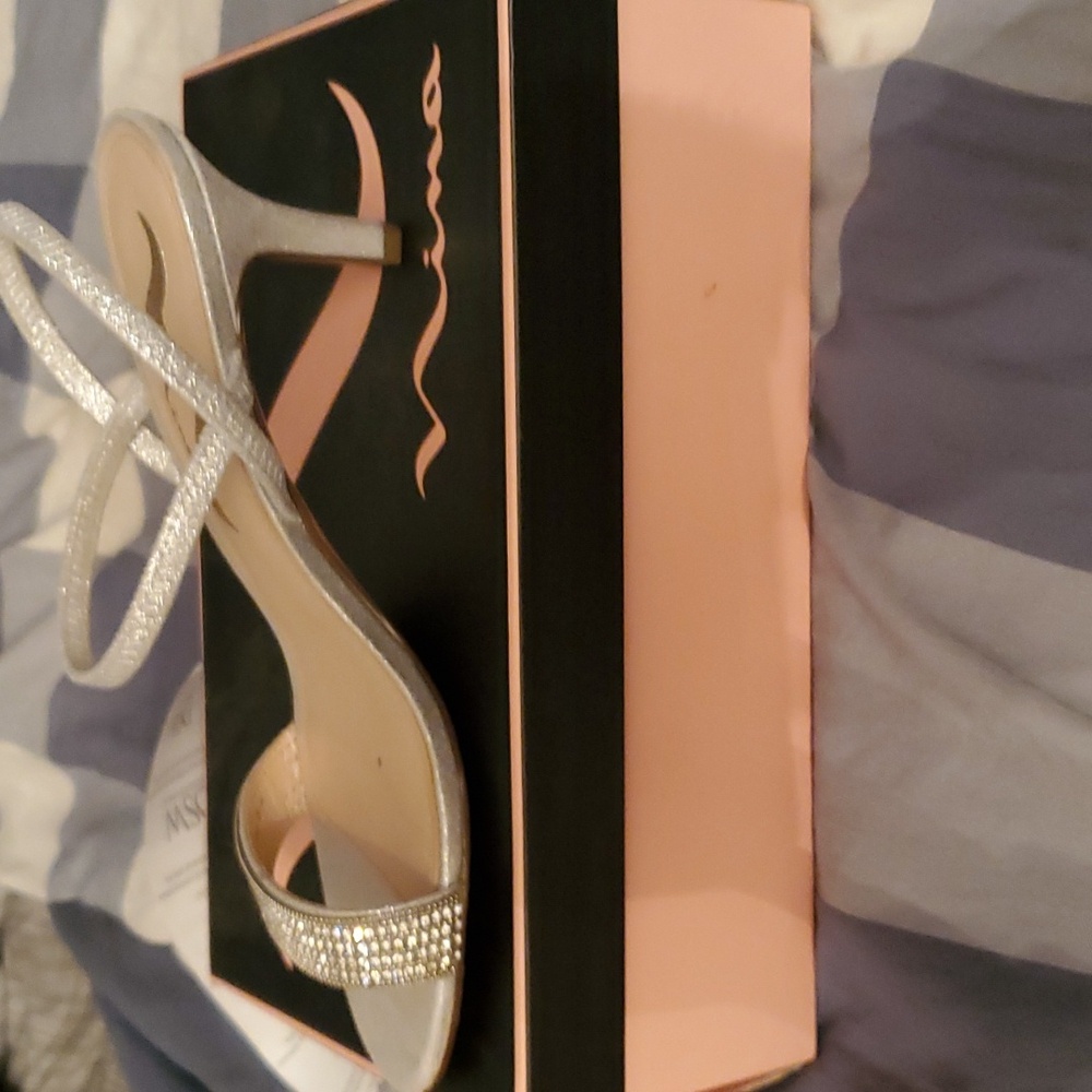Silver Reflective Sandals - Picture 3 of 4
